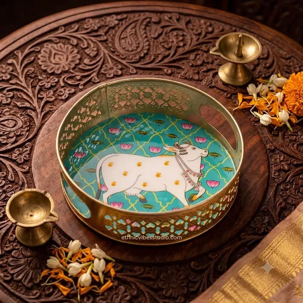 Gold_Brass_Coated_Premium_Tray_Set_For_Puja_Decor