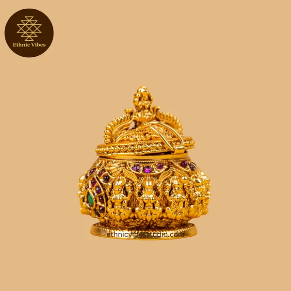 Gold_Premium_Brass_Sindoor_Box_Lakshmi_With_Jewels