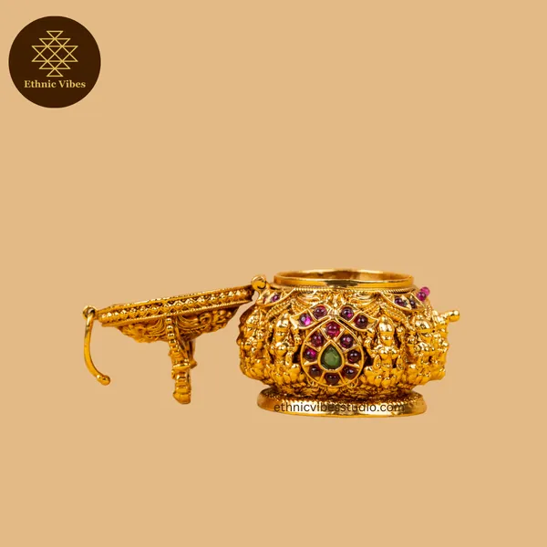 Gold_Premium_Brass_Sindoor_Box_Lakshmi_With_Jewels