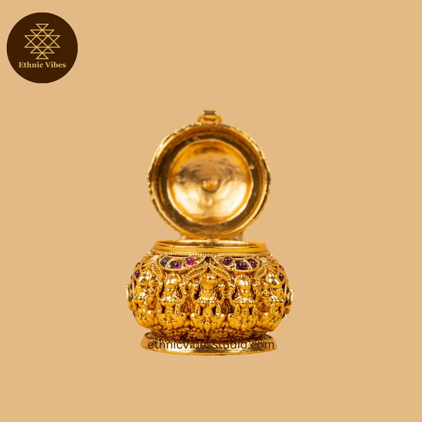 Gold_Premium_Brass_Sindoor_Box_Lakshmi_With_Jewels