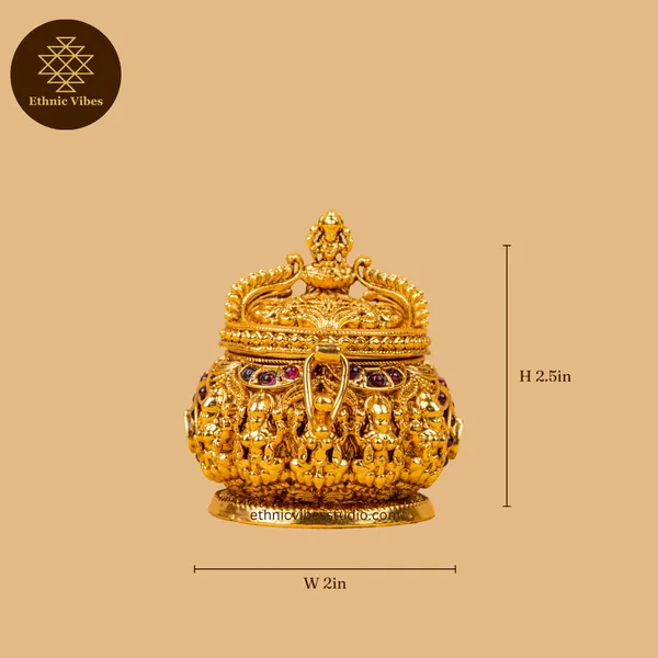Gold_Premium_Brass_Sindoor_Box_Lakshmi_With_Jewels