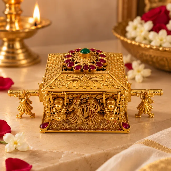 Gold_Premium_Brass_Sindoor_Box_Palki_Design