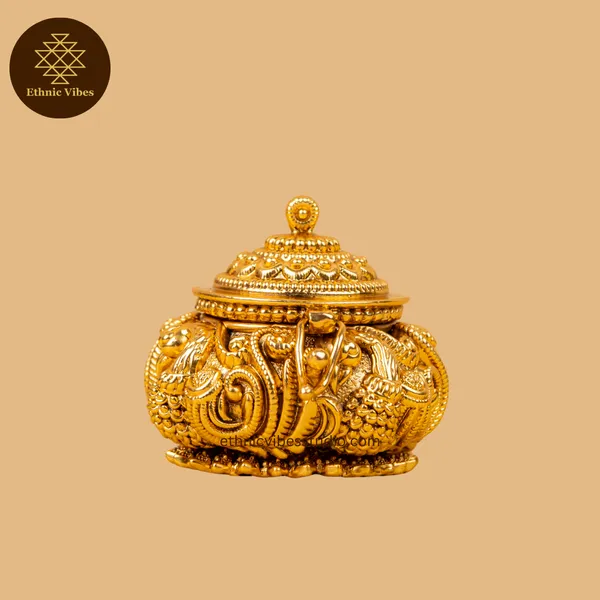 Gold_Premium_Brass_Sindoor_Box_Swan_Design