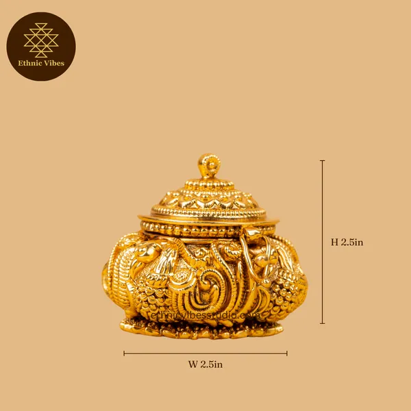 Gold_Premium_Brass_Sindoor_Box_Swan_Design