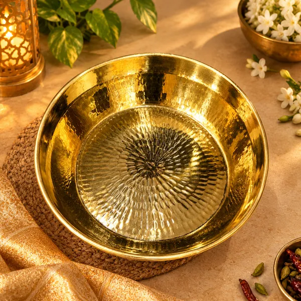 Gold_Pure_Brass_Premium_Parat__For_Kitchen/Pooja_decor