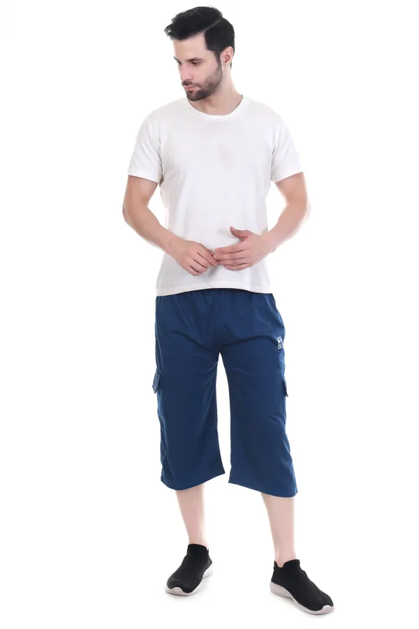 Blue_Lightweight_Sporty_Capri_Shorts_For_Men_&_Women