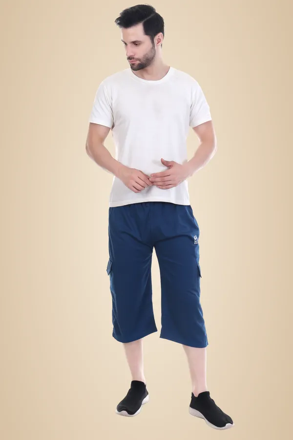 Blue_Lightweight_Sporty_Capri_Shorts_For_Men_&_Women