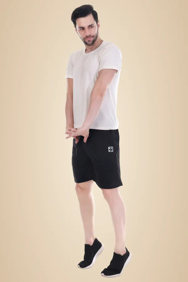 Black_Casual_Comfort_Sports_Shorts_For_Men_&_Women