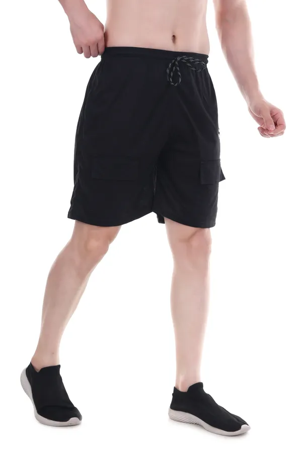 Black_Casual_Comfort_Sports_Shorts_For_Men_&_Women