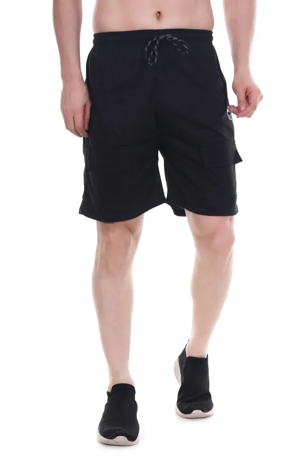 Black_Casual_Comfort_Sports_Shorts_For_Men_&_Women