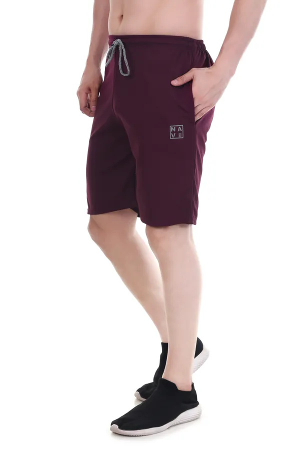 Wine_Soft_Touch_Casual_Shorts_For_Men_&_Women