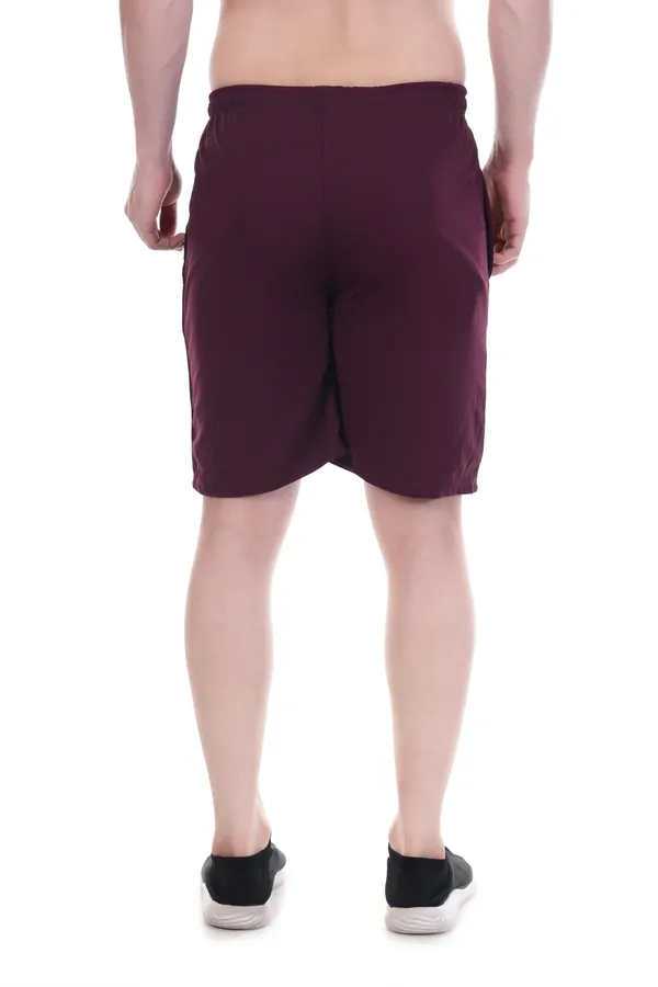 Wine_Soft_Touch_Casual_Shorts_For_Men_&_Women
