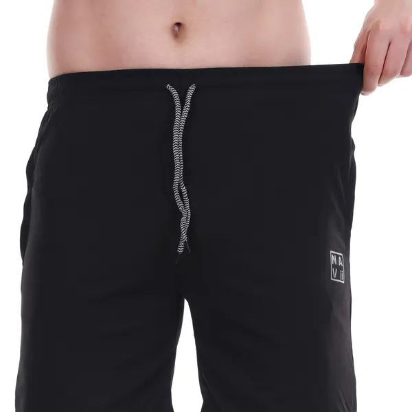 Black_Durable_Cotton_Blend_Shorts_For_Men_&_Women