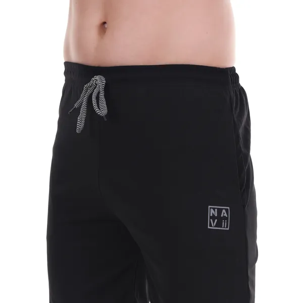 Black_Durable_Cotton_Blend_Shorts_For_Men_&_Women