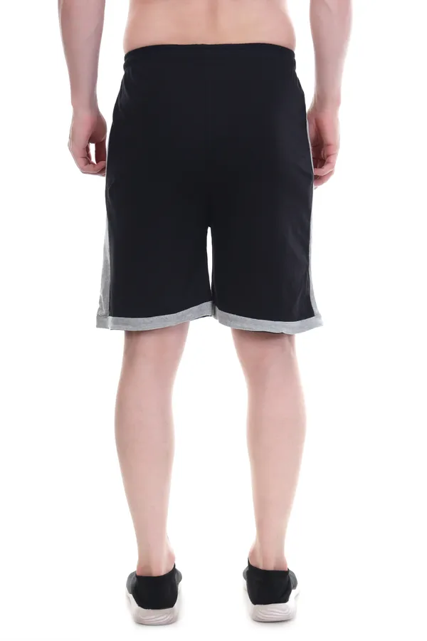 Black_Casual_Comfort_Cotton_Shorts_For_Men_&_Women
