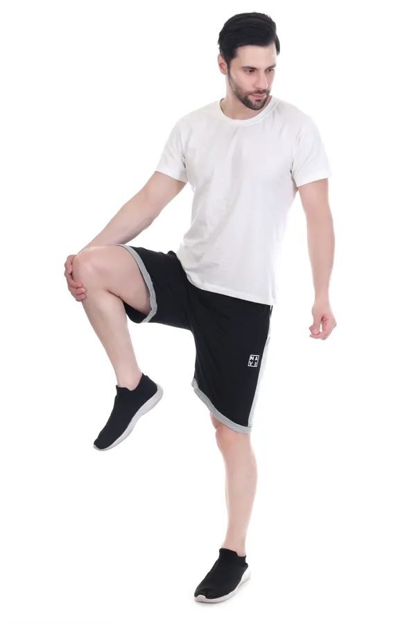 Black_Casual_Comfort_Cotton_Shorts_For_Men_&_Women