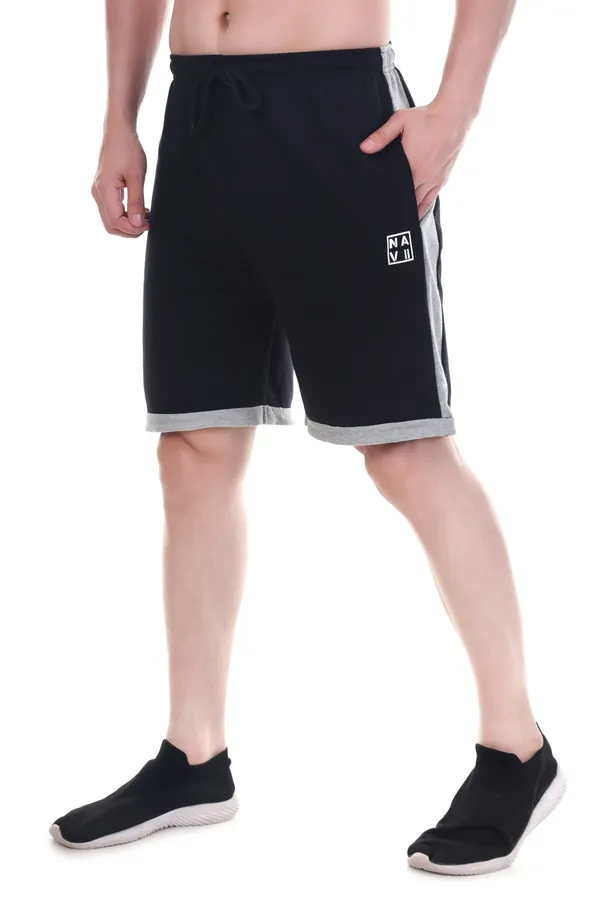 Black_Casual_Comfort_Cotton_Shorts_For_Men_&_Women