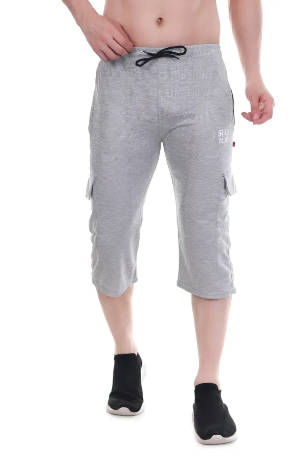 Ligh_Grey_Street_Style_Capri_Shorts_For_Men_&_Women