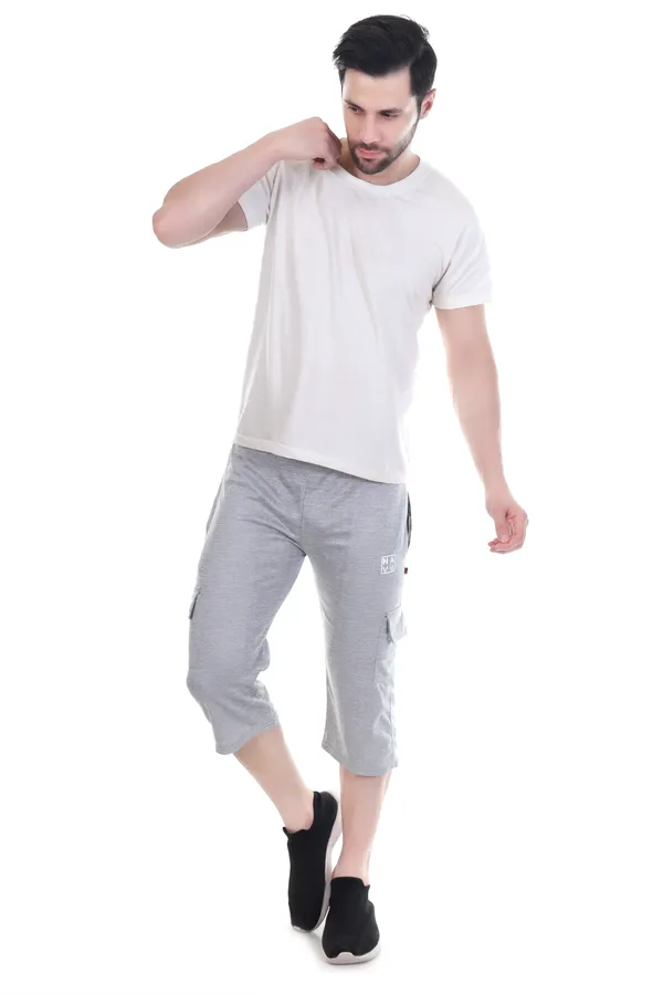 Ligh_Grey_Street_Style_Capri_Shorts_For_Men_&_Women
