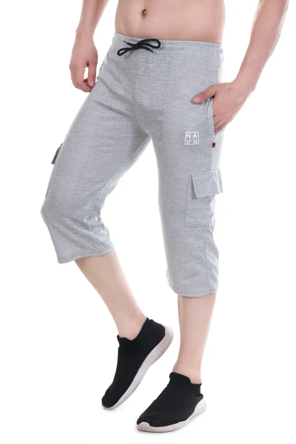 Ligh_Grey_Street_Style_Capri_Shorts_For_Men_&_Women