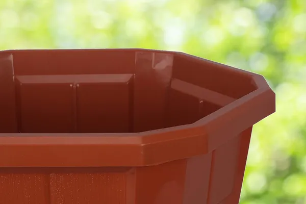 (Pack_Of_4)_Brown_Hexagonal_Plastic_Pots_Flower_Plant_Pot_2Xl_Durable_Plant_Pot_Hexagonal_Pot_Outdoor_Plants_Flower_Plastic_Pot