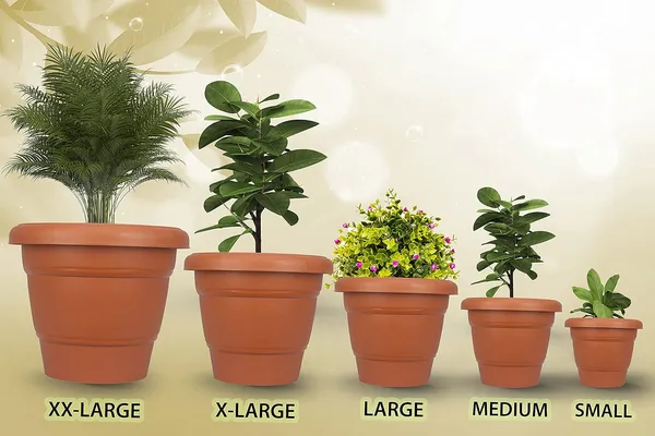 Pack_of_4_Brown_Round_Virgin_Plastic_Modern_Design_Durable_Plastic_Plant_Pot_For_Gardening__(Xl_(14_X_16_Inch))