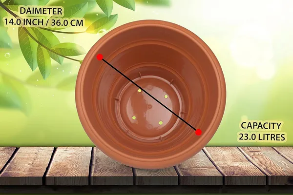 Pack_of_4_Brown_Round_Virgin_Plastic_Modern_Design_Durable_Plastic_Plant_Pot_For_Gardening__(Xl_(14_X_16_Inch))