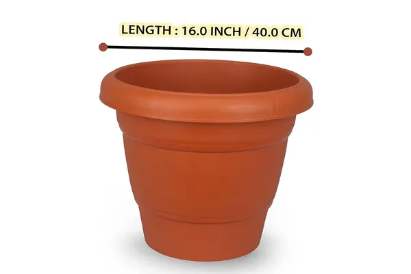 Pack_of_4_Brown_Round_Virgin_Plastic_Modern_Design_Durable_Plastic_Plant_Pot_For_Gardening__(Xl_(14_X_16_Inch))