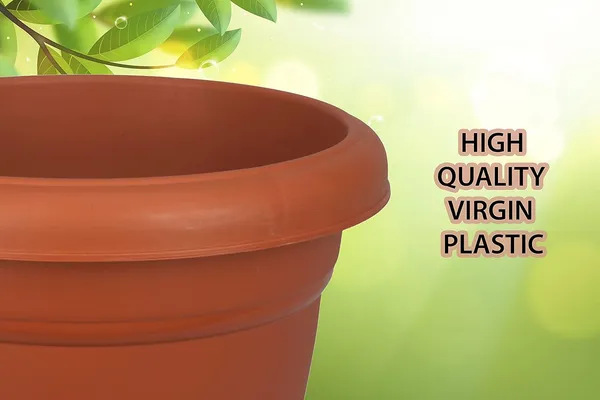 Pack_of_4_Brown_Round_Virgin_Plastic_Modern_Design_Durable_Plastic_Plant_Pot_For_Gardening__(Xl_(14_X_16_Inch))