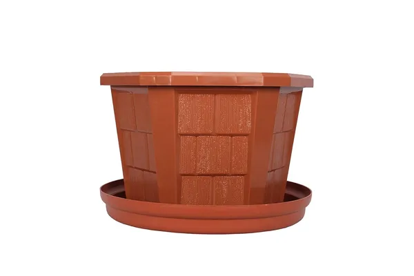 Brown_Hexagonal_(Pack_Of_4)_Modern_Design_Durable_Plastic_Plant_Pot_For_Gardening_(With_Plate)_(Xxl)