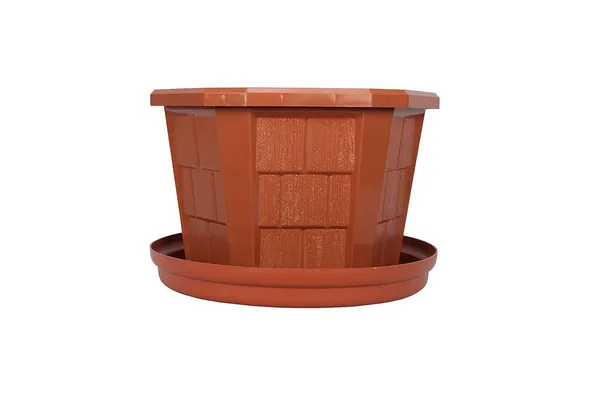 Brown_Hexagonal_Pack_of_4_Modern_Design_Durable_Plastic_Plant_Pot_for_Gardening_with_Plate,_Medium,_Terracotta_Brown