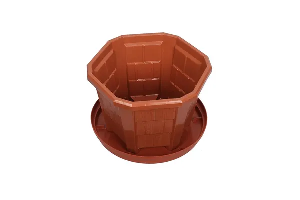 Brown_Hexagonal_Pack_of_4_Modern_Design_Durable_Plastic_Plant_Pot_for_Gardening_with_Plate,_Medium,_Terracotta_Brown