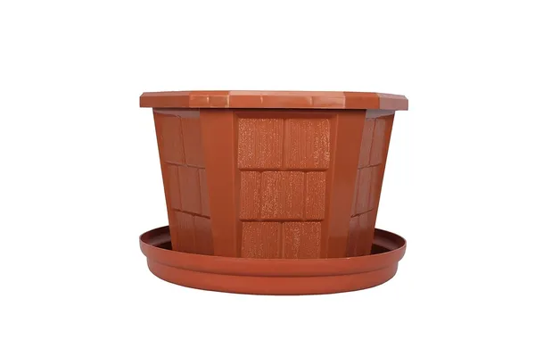Black_Hexagonal_(Pack_Of_4)_Modern_Design_Durable_Plastic_Plant_Pot_For_Gardening_(With_Plate)_(Xl)