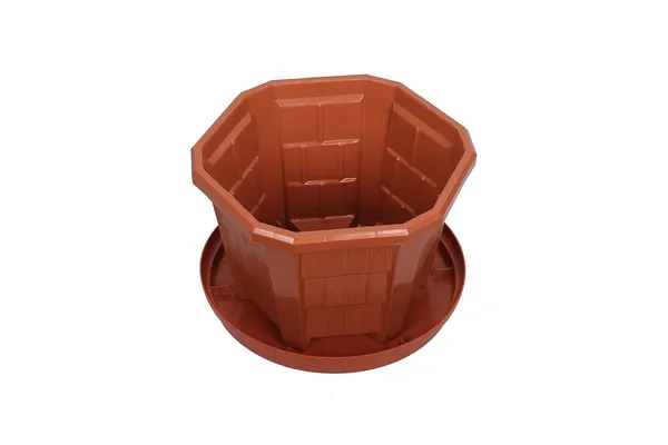 Black_Hexagonal_(Pack_Of_4)_Modern_Design_Durable_Plastic_Plant_Pot_For_Gardening_(With_Plate)_(Xl)