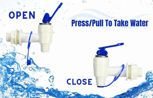 (PACK_OF_2)_White_&_Blue_Tap_For_Kent_and_All_Kind_Ro/Uv/Uf_Water_Purifiers_Fits_In_Every_Water_Purifier