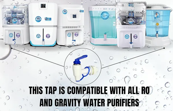 (PACK_OF_2)_White_&_Blue_Tap_For_Kent_and_All_Kind_Ro/Uv/Uf_Water_Purifiers_Fits_In_Every_Water_Purifier