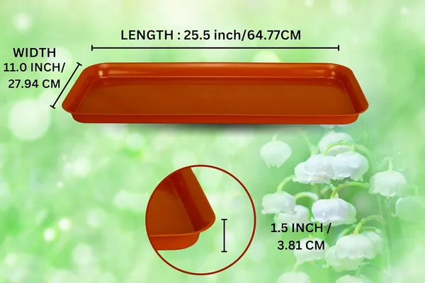 Pack_of_4_Brown_Bottom_Tray_(Plate/Saucer)_Suitable_For_Rectangular_Plastic_Pot_-_Terracotta_For_Home_Decor_&_Outdoor_Balcony_Garden_(Large_26_In)