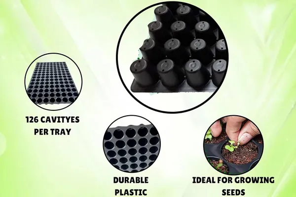 (Pack_Of_100pc)_Black_Germination_Seedling_Trays_(126_Holes)_Plant_For_Seedling_Nursery_Trays_For_Plants_Reusable_Trays_For_Garden_Plantation_126_Cavities_Tray_For_Seeding
