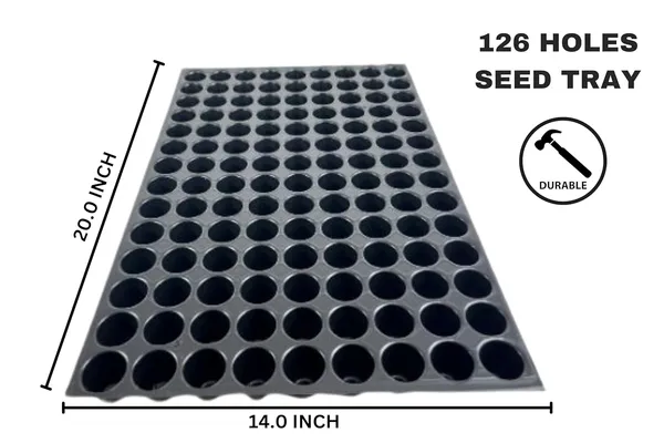 (Pack_Of_100pc)_Black_Germination_Seedling_Trays_(126_Holes)_Plant_For_Seedling_Nursery_Trays_For_Plants_Reusable_Trays_For_Garden_Plantation_126_Cavities_Tray_For_Seeding