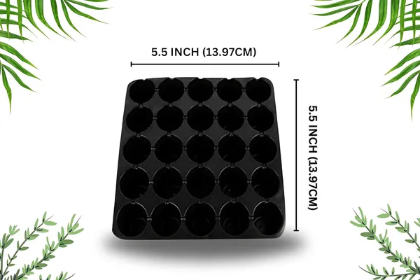 (Pack_of_30)_Black_25-Cavity_Big_Holes_Plastic_Seedling_Tray_with_Drainage_Holes,_Reusable_Plant_Growing_Tray_for_Vegetables_and_Herbs,_Black