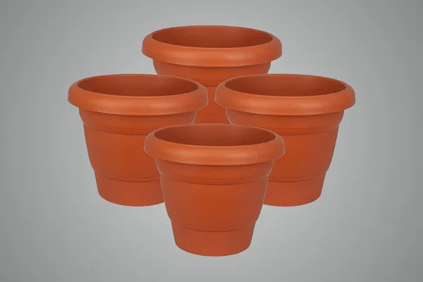 Pack_of_4_Brown_Round_Virgin_Plastic_Modern_Design_Durable_Plastic_Plant_Pot_For_Gardening__(Xl_(14_X_16_Inch))
