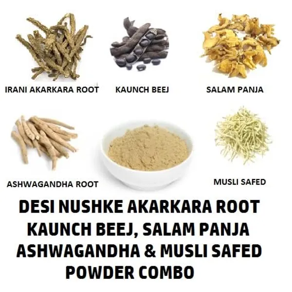 200Gm_Akarkara_Root,_Kaunch_Beej,_Salam_Panja,_Ashwagandha_&_Musli_Safed_Powder_Combo__|_Energy,Power_&_Performance_Booster_For_Men_(One_Month_Pack)