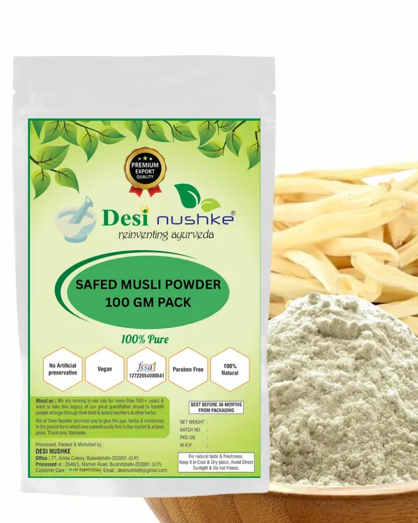 100%_Natural_Safed_Musli_Powder_(100_Grams)_For_Stamina_And_Energy_|_100%_Pure,_Preservative_Free_|_No_Artificial_Flavour_Or_No_Color_Added