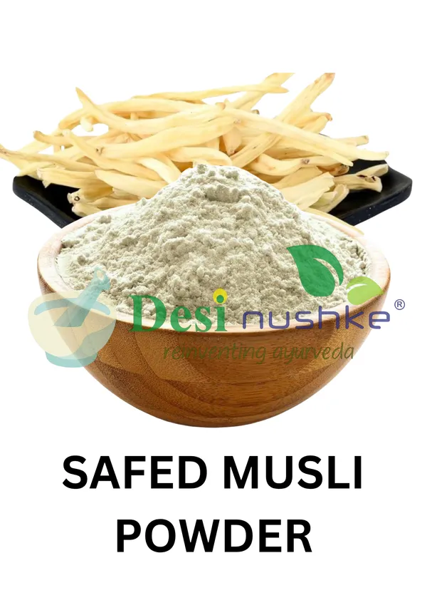 100%_Natural_Safed_Musli_Powder_(100_Grams)_For_Stamina_And_Energy_|_100%_Pure,_Preservative_Free_|_No_Artificial_Flavour_Or_No_Color_Added