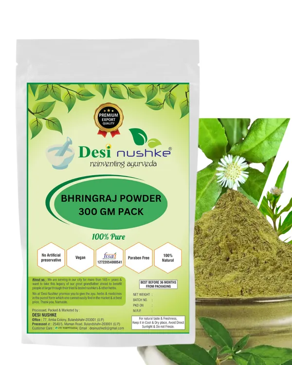 Bhringraj_Powder_|_300_GM_|_Pack_of_1_|_Bhringraj_Powder_For_Hair_|_Bhringraj_Powder_Organic_|_Healthy_Hair_|_Skin_Care_|_No_Added_Chemicals_|_100%_Natural_&_Organic_|_100%_Pure