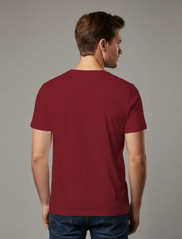 Get_Closer_to_Nature_Maroon_Half_sleeve_printed_T-shirt
