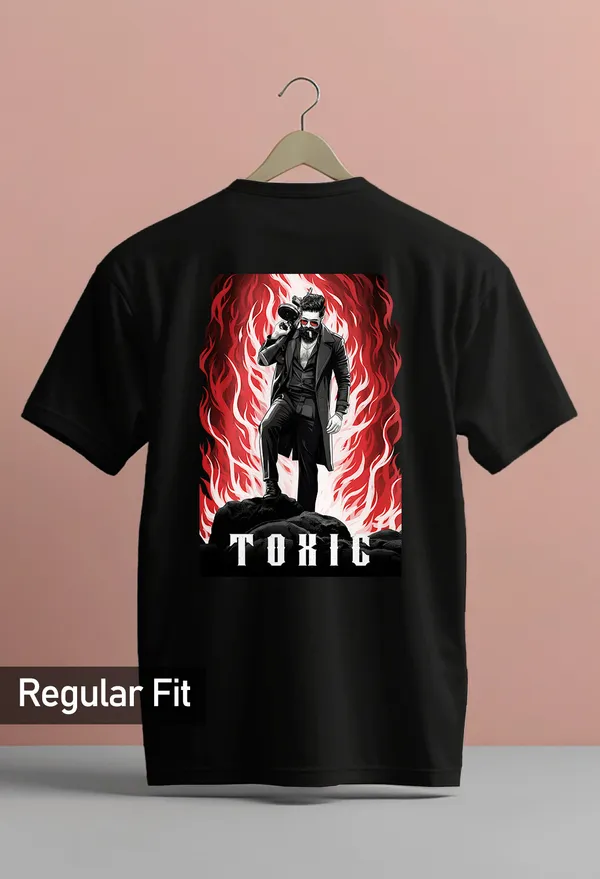 TOXIC_YASH_MOVIE_Black_Half_Sleeve_Printed_T-shirt