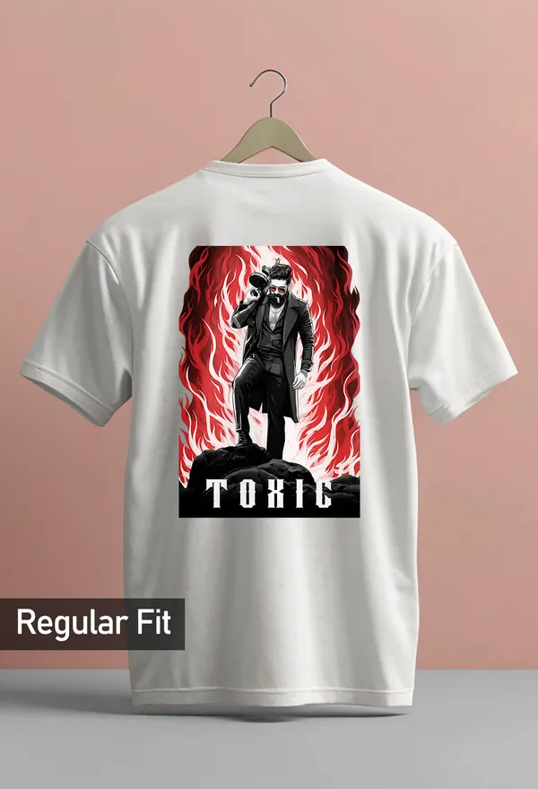 TOXIC_YASH_MOVIE_White_Half_Sleeve_Printed_T-shirt
