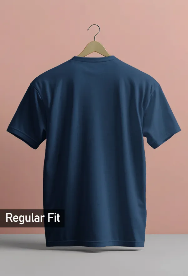 Khai_Dai_Ghure_Berai_Navy_Blue_Half_sleeve_printed_T-shirt