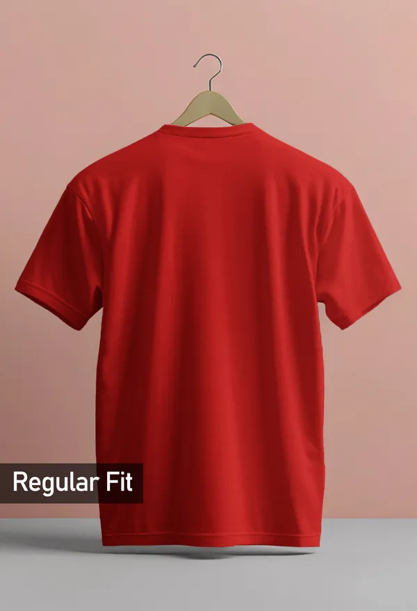 Voboghure_Red_Half_sleeve_printed_T-shirt